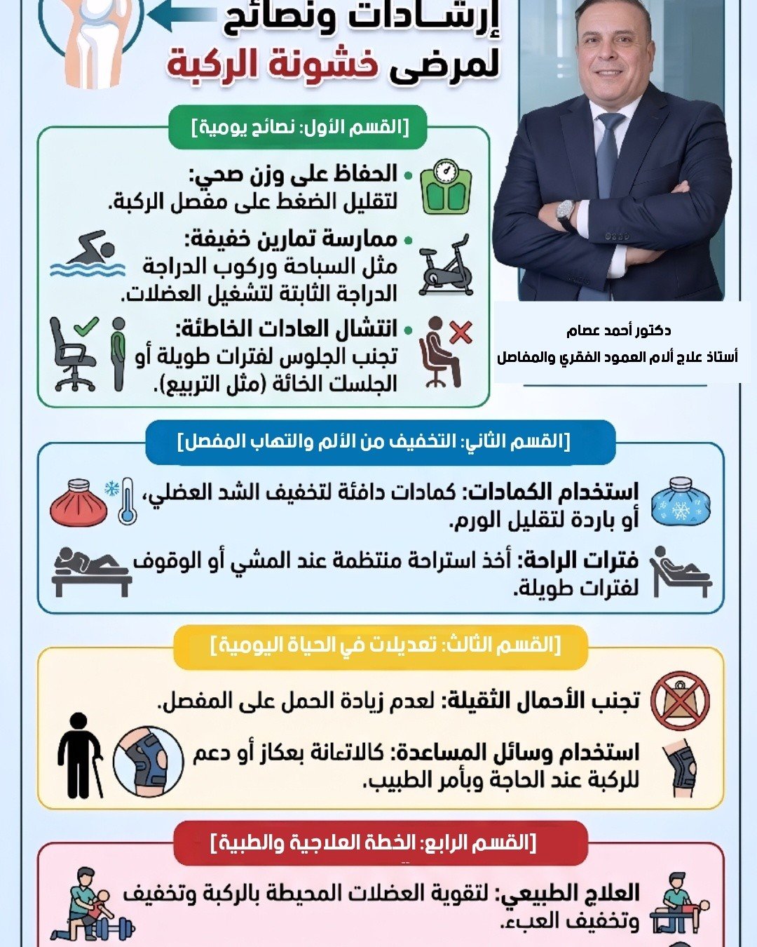 إرشادات لمرضى خشونة الركبة